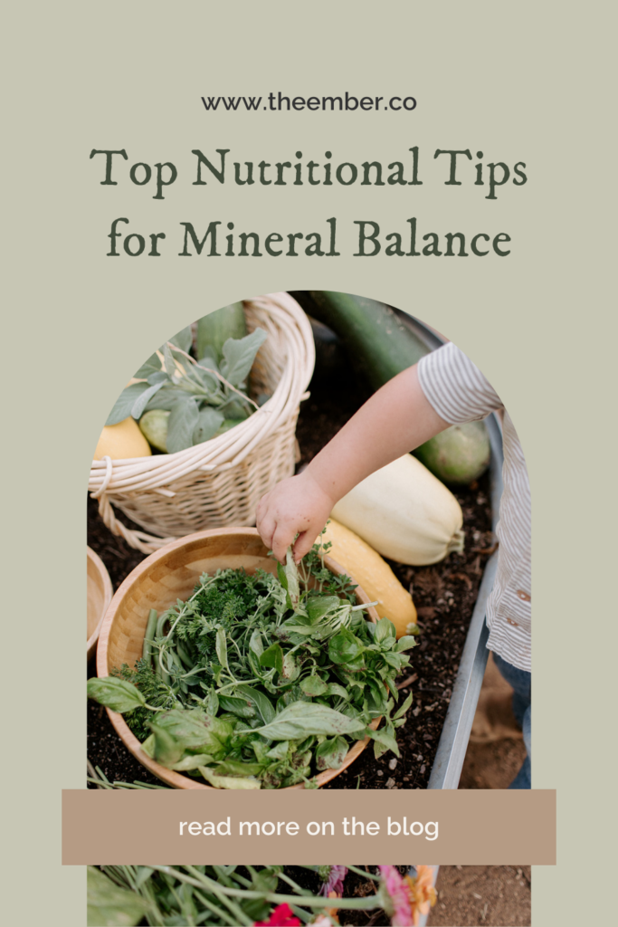 Top nutritional tips for mineral balance. Read on the blog!