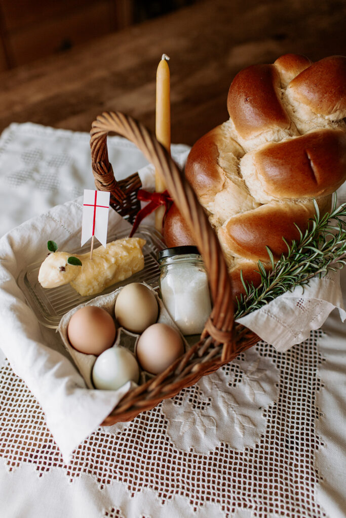 The traditional Easter basket